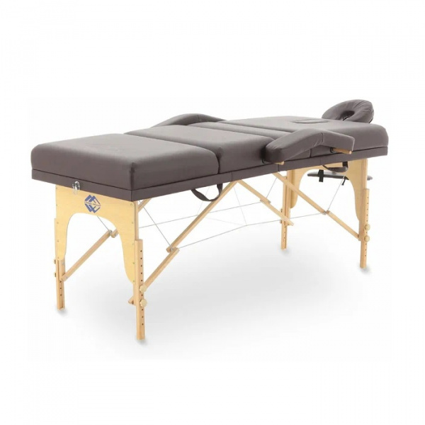 Стол массажный складной на деревянной раме JF-TAPERED, цвет коричневый (1)