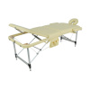 Стол массажный складной на алюминиевой раме JFAL01A (3-х секционный), цвет бежевый