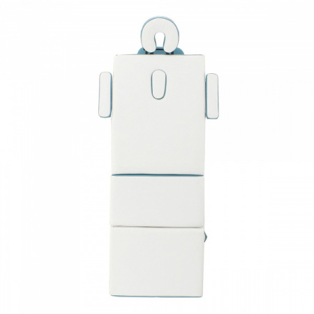 Стол массажный складной на алюминиевой раме JFAL01A (3-х секционный), цвет белый/бирюзовый (4)